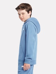 New Balance Blue Small Boys Brush Back Logo Hoodie - Image 2 of 7