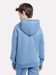 New Balance Blue Small Boys Brush Back Logo Hoodie - Image 3 of 7