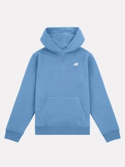 New Balance Blue Small Boys Brush Back Logo Hoodie - Image 6 of 7