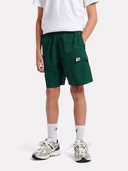 New Balance Green Boys Premium Woven 100% Cotton Shorts - Image 1 of 8