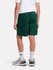 New Balance Green Boys Premium Woven 100% Cotton Shorts - Image 3 of 8