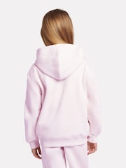 New Balance Pink Small Girls Brush Back Logo Hoodie - Image 3 of 8