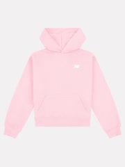 New Balance Pink Small Girls Brush Back Logo Hoodie - Image 6 of 8