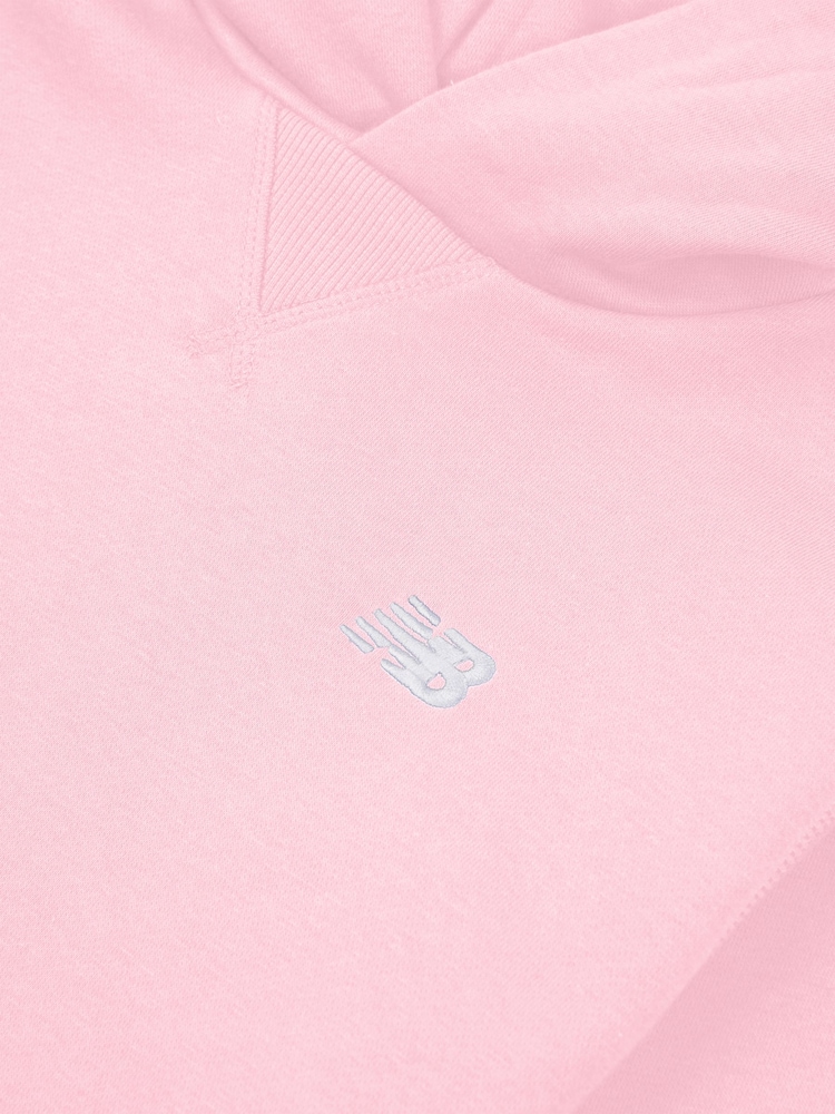 New Balance Pink Small Girls Brush Back Logo Hoodie - Image 8 of 8