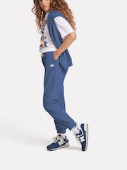 New Balance Blue Girls Small Brush Back Logo Joggers - Image 2 of 8