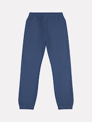 New Balance Blue Girls Small Brush Back Logo Joggers - Image 7 of 8