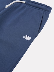 New Balance Blue Girls Small Brush Back Logo Joggers - Image 8 of 8