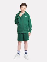 أخضر - هودي ناعم الملمس بسحّاب مزيّن بشعار خلفي صغير للأولاد من New Balance - صورة 5 من 8
