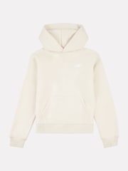 New Balance White Small Girls Brush Back Logo Hoodie - Image 7 of 9