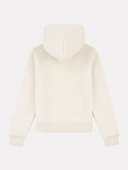 New Balance White Small Girls Brush Back Logo Hoodie - Image 8 of 9