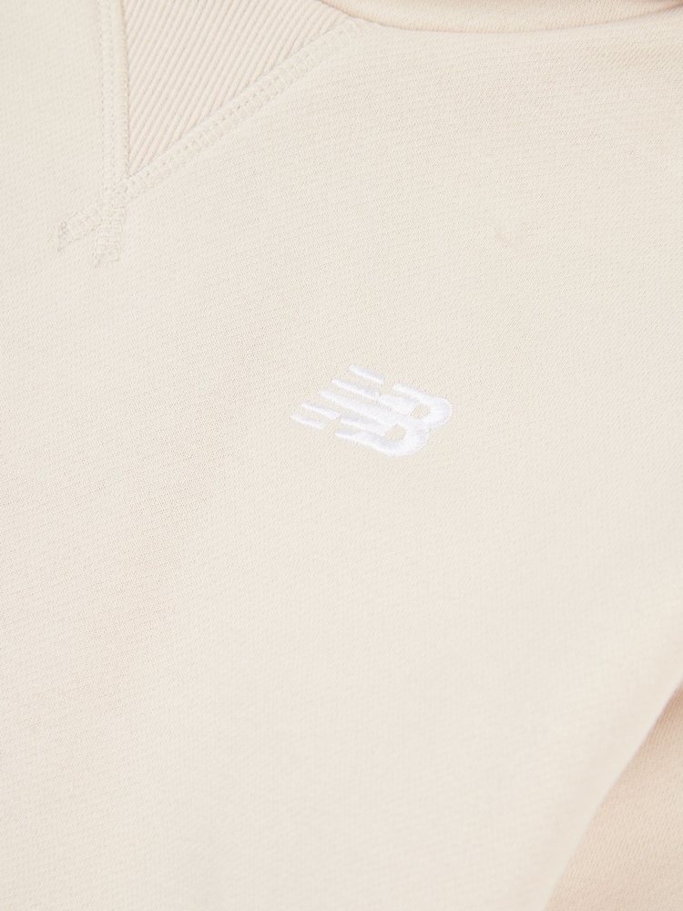 New Balance White Small Girls Brush Back Logo Hoodie - Image 9 of 9