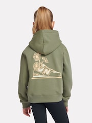 New Balance Green Girls Floral Sneaker Hoodie - Image 3 of 11