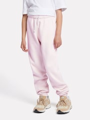 New Balance Pink Girls Small Brush Back Logo Joggers - Image 1 of 8