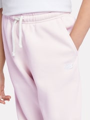 New Balance Pink Girls Small Brush Back Logo Joggers - Image 4 of 8