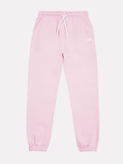 New Balance Pink Girls Small Brush Back Logo Joggers - Image 6 of 8