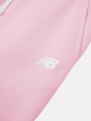 New Balance Pink Girls Small Brush Back Logo Joggers - Image 8 of 8