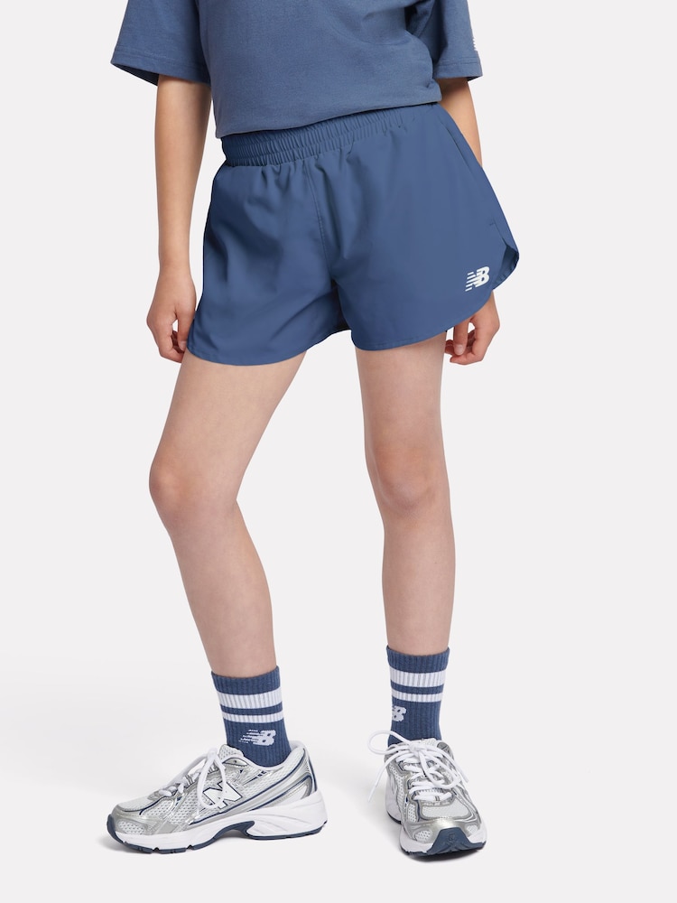 New Balance Blue Girls RC Run Shorts - Image 1 of 9