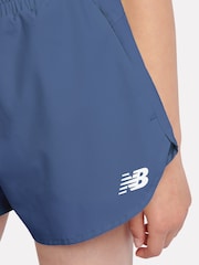 New Balance Blue Girls RC Run Shorts - Image 3 of 9