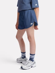 New Balance Blue Girls RC Run Shorts - Image 5 of 9