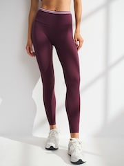 Abercrombie & Fitch Red Stripe Double Cotton Leggings - Image 2 of 8
