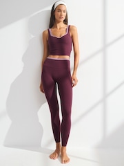 Abercrombie & Fitch Red Stripe Double Cotton Leggings - Image 5 of 8