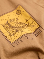 Tan Brown Beeble Doing Nothing Graphic T-Shirt - Image 9 of 10