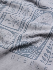 FatFace Grey Beeble Tile Graphic T-Shirt - Image 5 of 5