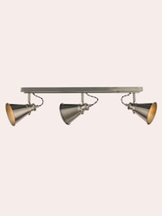 Laura Ashley Pewter Rufus 3 Light Linear Pendant Bar Ceiling Light - Image 3 of 6