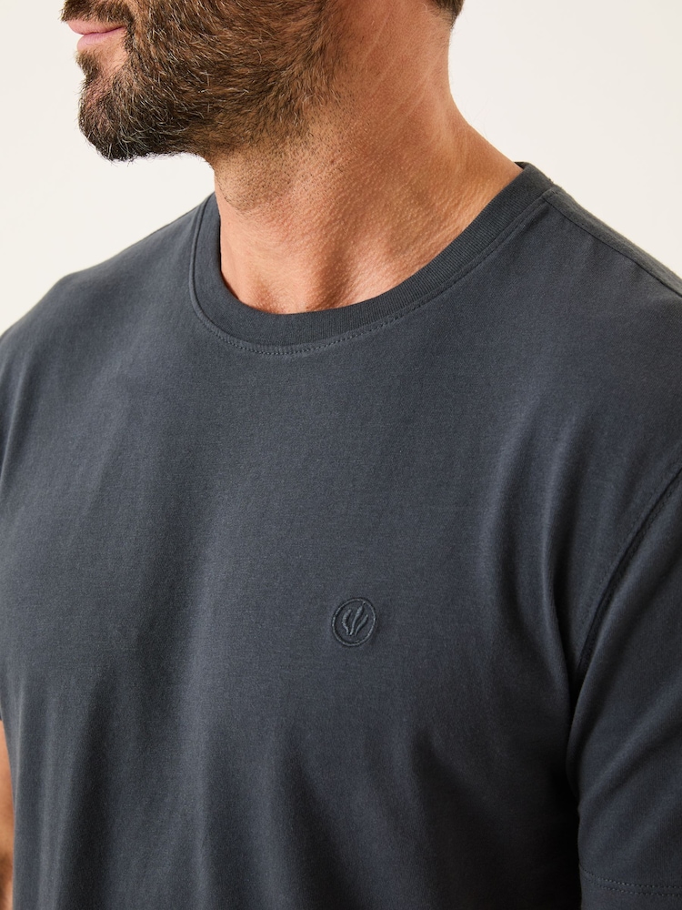 FatFace Lulworth Washed Black T-Shirt - Image 4 of 5