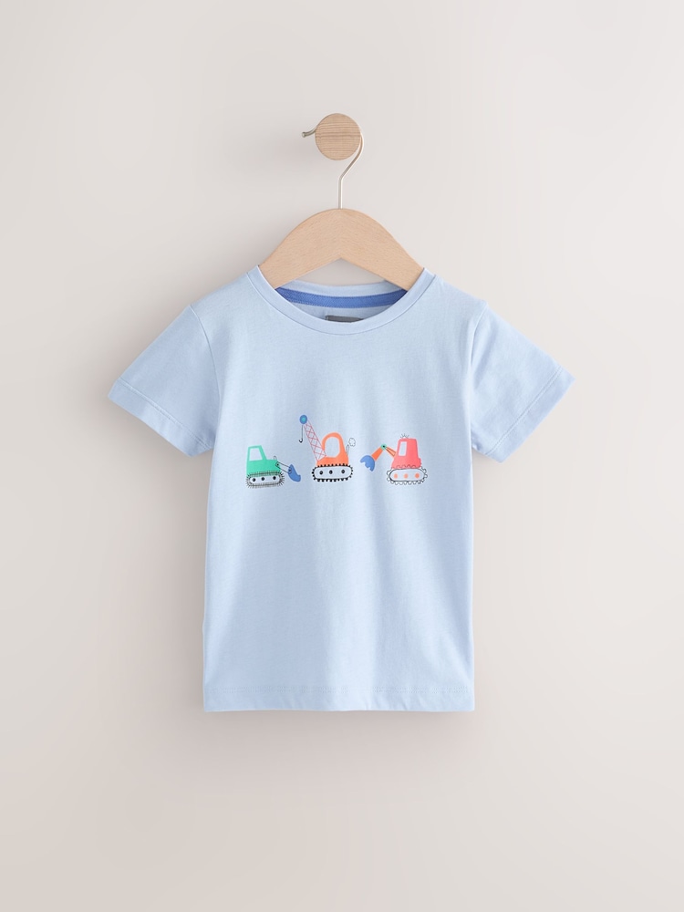 Light Blue Long Sleeve 100% Cotton Diggers T-Shirt - Image 1 of 2