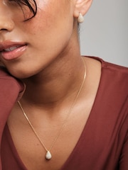 Inicio Gold Plated Cubic Zirconia Teardrop Set - Gift Boxed - Image 4 of 4
