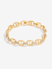 Inicio Gold Tone Gift Pouch Cubic Zirconia Chain Bracelet - Image 1 of 2