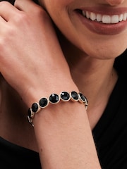 Jon Richard Gold Tone Statement Jet Stretch Bracelet - Image 1 of 3