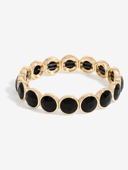 Jon Richard Gold Tone Statement Jet Stretch Bracelet - Image 3 of 3
