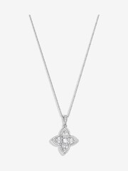 Jon Richard Silver Tone Crystal Cubic Zirconia Floral Earrings - Image 3 of 3