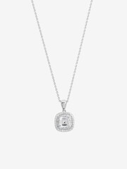Jon Richard Silver Tone Cubic Zirconia Square Crystal Pendant - Image 3 of 3