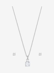 Jon Richard Silver Tone Cubic Zirconia Pendant Set - Gift Boxed - Image 2 of 3