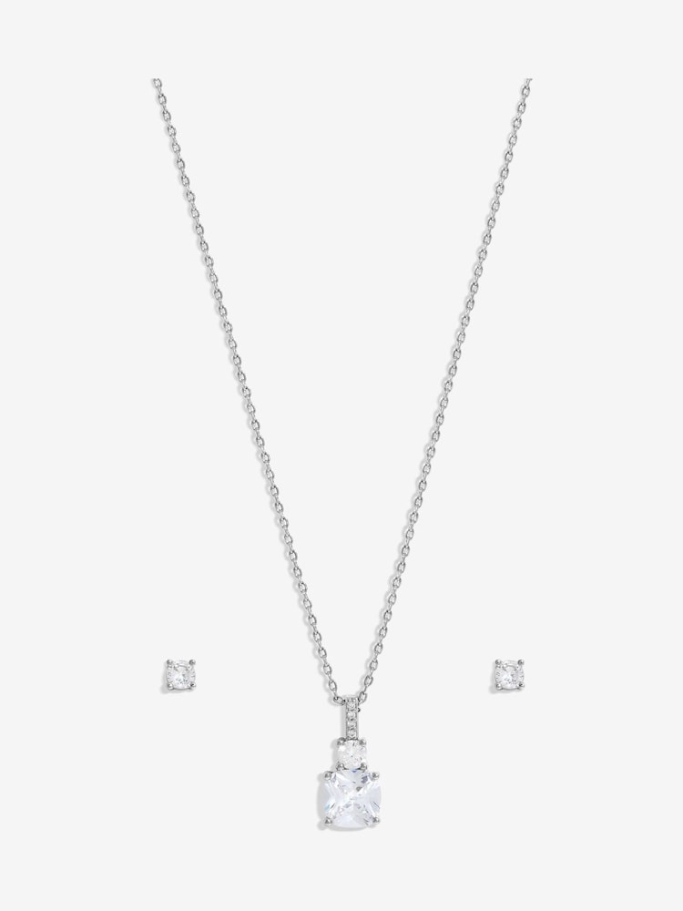 Jon Richard Silver Tone Cubic Zirconia Pendant Set - Gift Boxed - Image 2 of 3