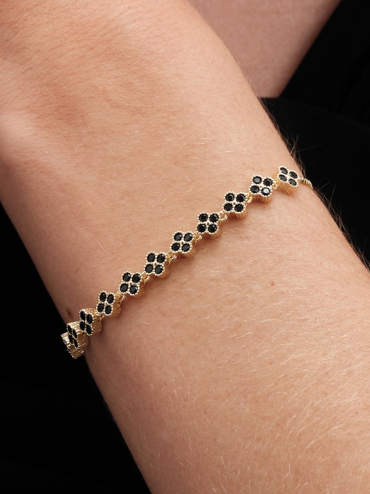 Jon Richard Gold Tone Jet Clover Toggle Bracelet - Image 2 of 3