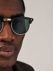 Black Green Clubmaster Sunglasses - Image 3 of 3