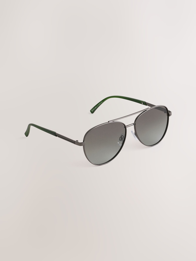 Gris - Lunettes de soleil style aviateur - Image 5 of 7