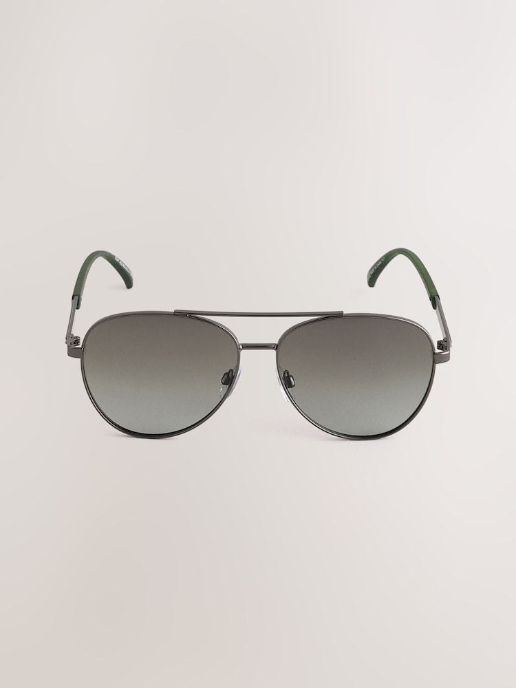 Gris - Lunettes de soleil style aviateur - Image 6 of 7