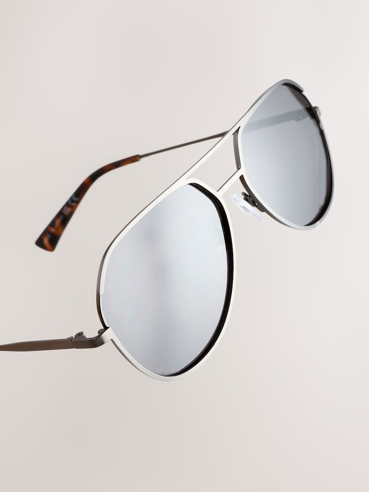 Gunmetal Aviator Sunglasses - Image 3 of 3 Gunmetal Aviator Sunglasses - Image 3 of 3