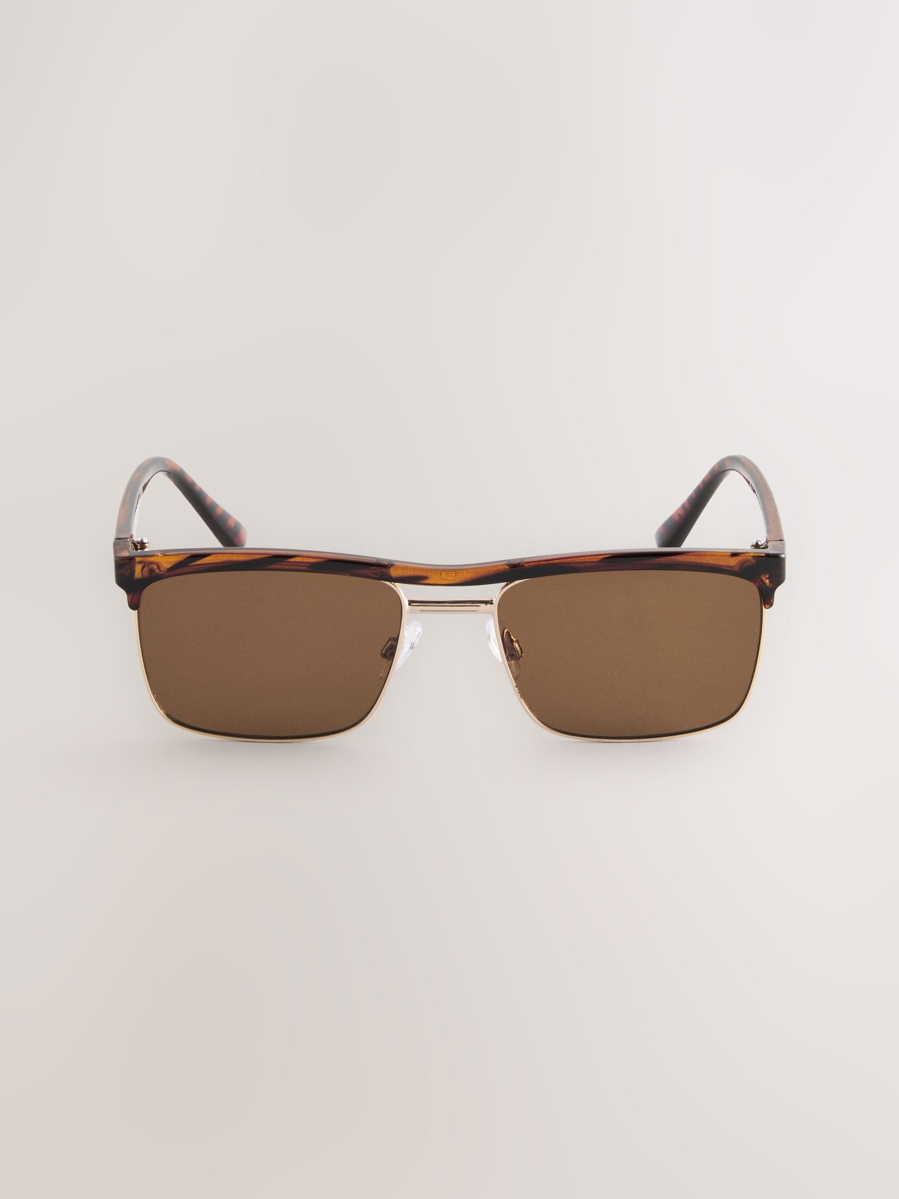 Next：日本 ブラウン - ダブルブリッジ サングラス from Next Japan