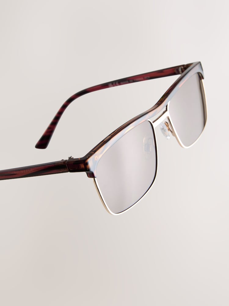 Brown Double Bridge Sunglasses - Image 6 of 6