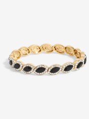 Jon Richard Gold Tone Jet Navette Stretch Bracelet - Image 1 of 3