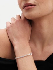 Jon Richard Silver Tone Crystal Bow Bracelet - Image 3 of 3