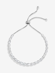 Jon Richard Silver Tone Cubic Zirconia Tennis Toggle Bracelet - Image 1 of 1