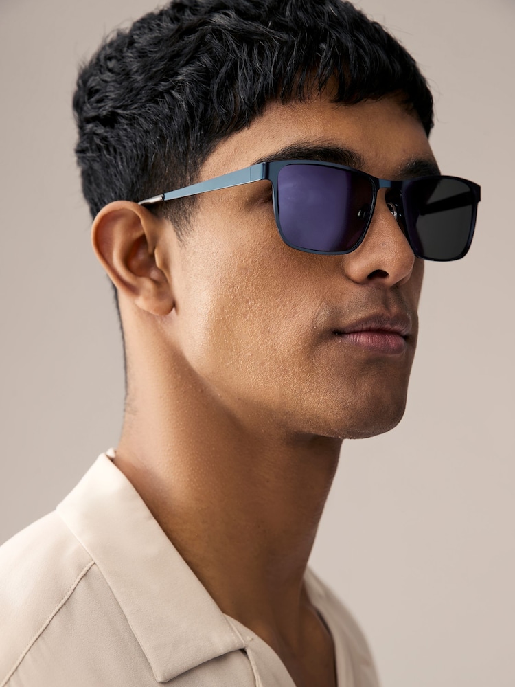 Black Metal Rim Sunglasses - Image 1 of 6 Black Metal Rim Sunglasses - Image 1 of 6