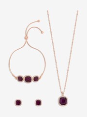 Jon Richard Gold Tone Amethyst Trio Set - Gift Boxed - Image 2 of 5
